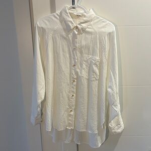 wilfred free relaxed linen shirt in size small